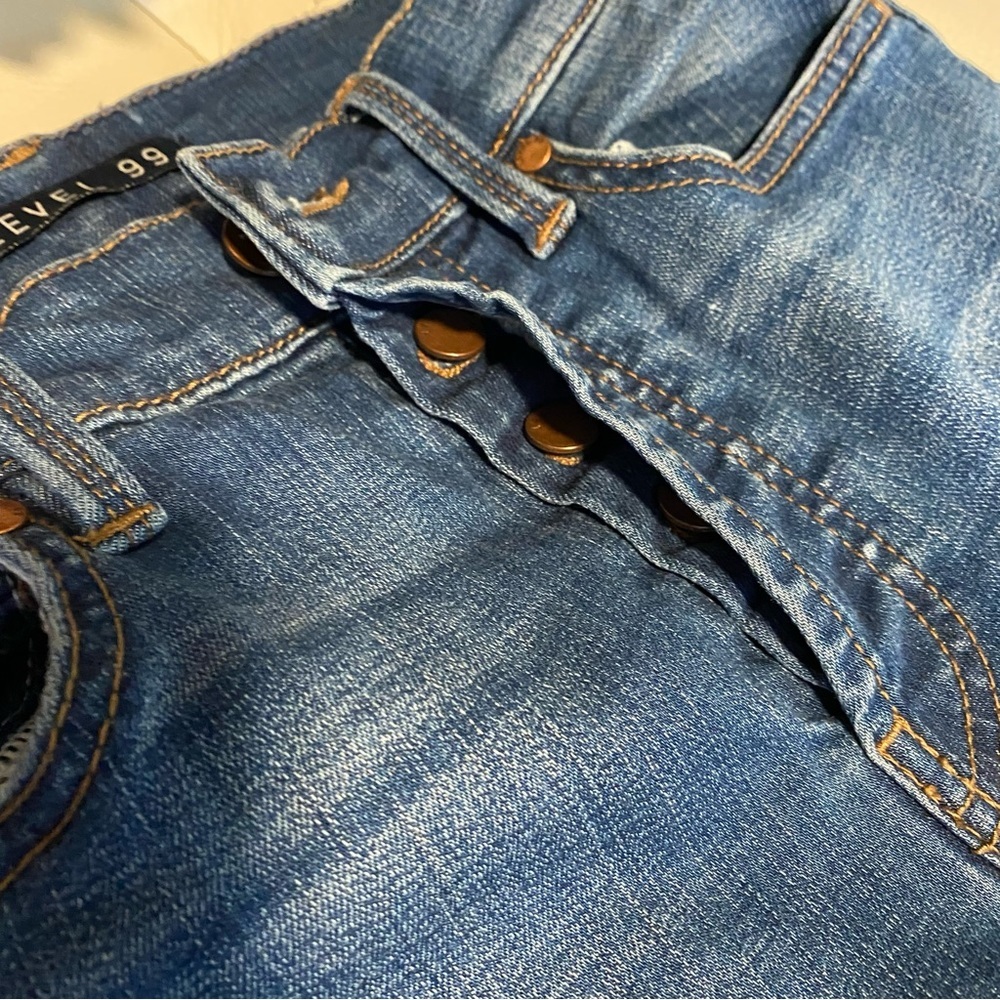 Level 99 Distressed Blue High Waist Jeans - Picture 12 of 12